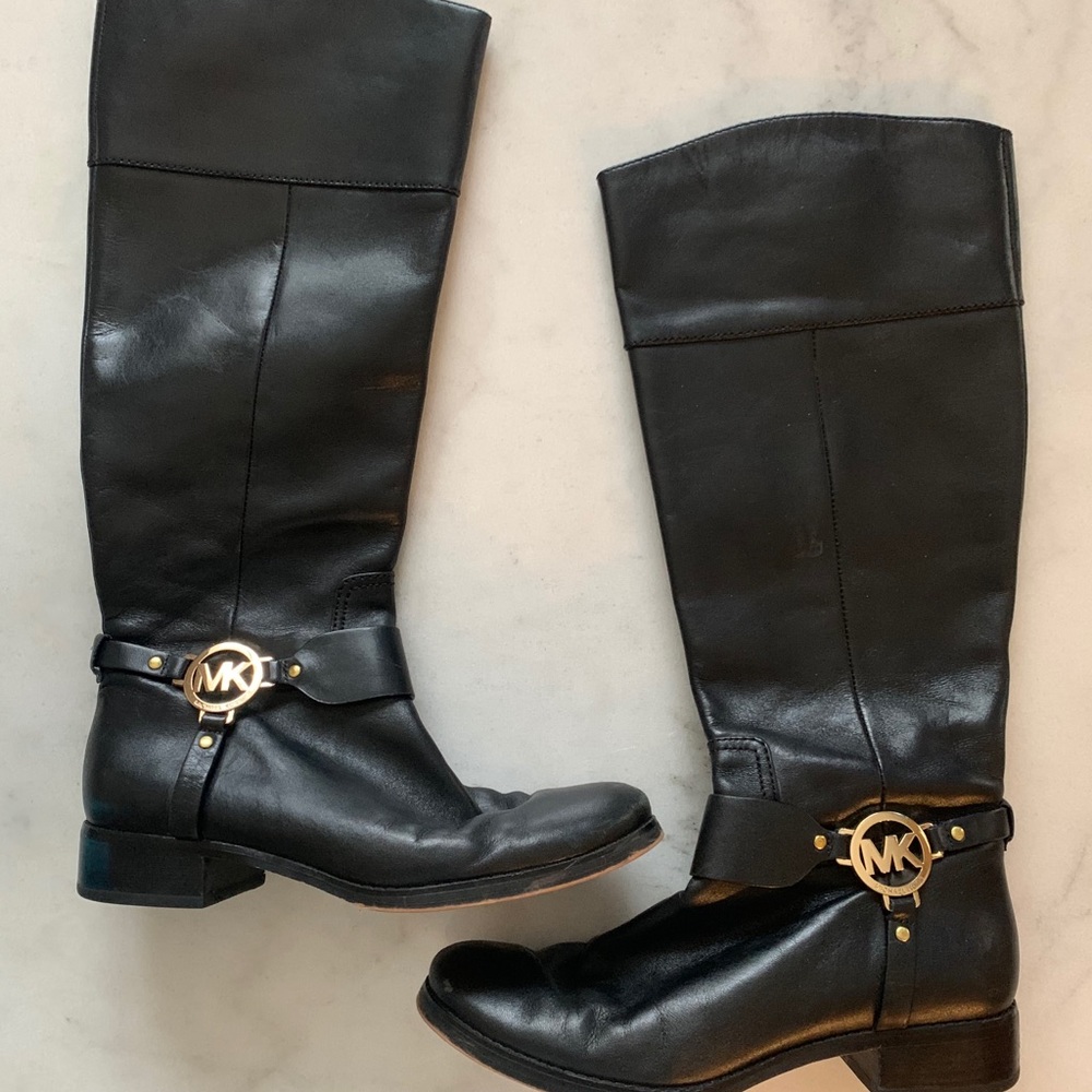 Michael Kors Leather Riding Boots